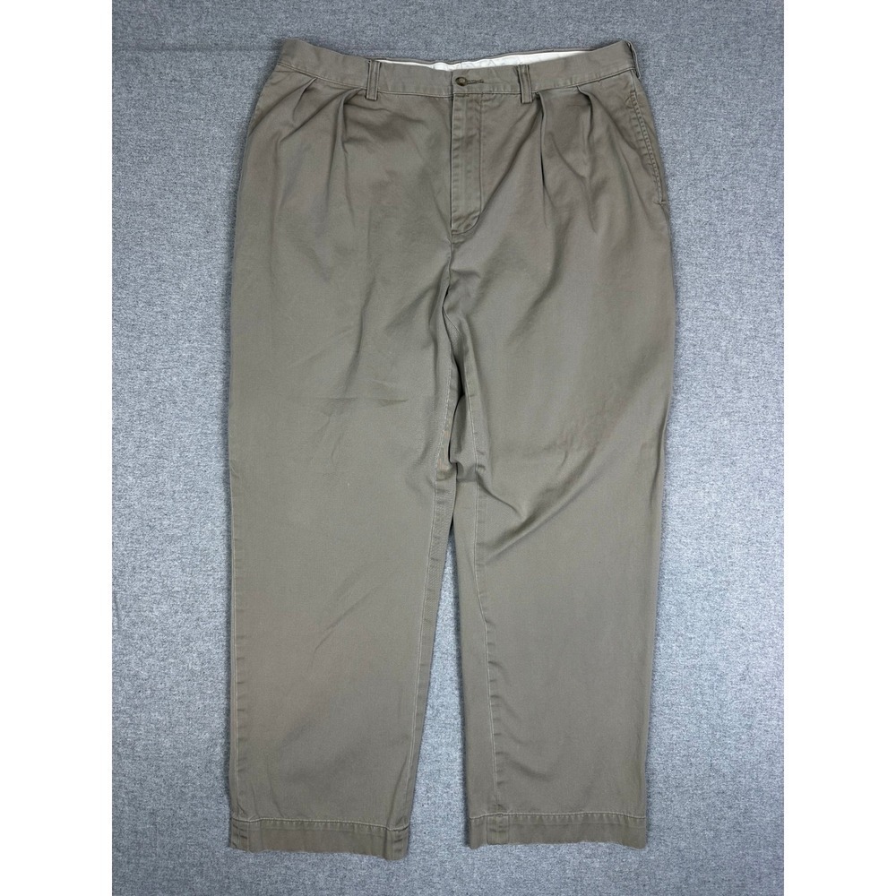 Polo Ralph Lauren Andrew Pant Mens 38x28 Khaki Tan Pleated Chino Cotton Twill